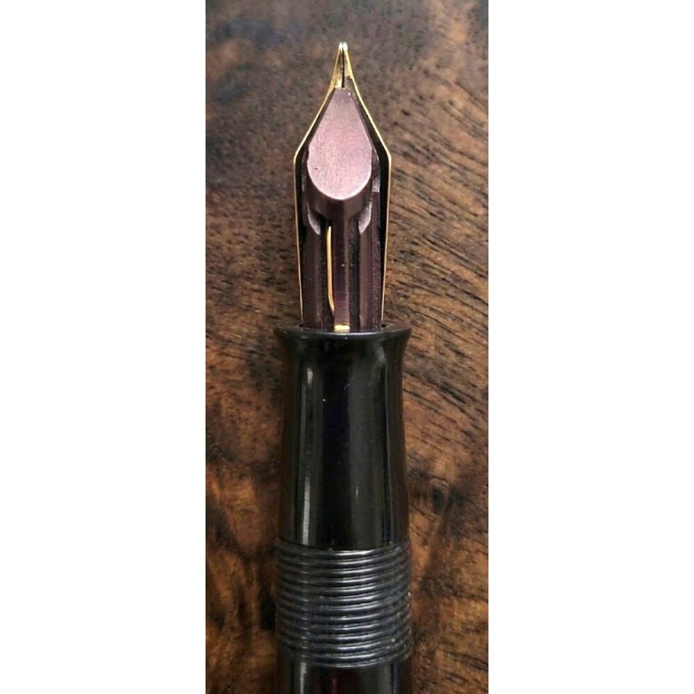 14k Gold Nib Vintage Eversharp Skyline Fountain Pen Black USA - READ! AS-IS! - Picture 2 of 9